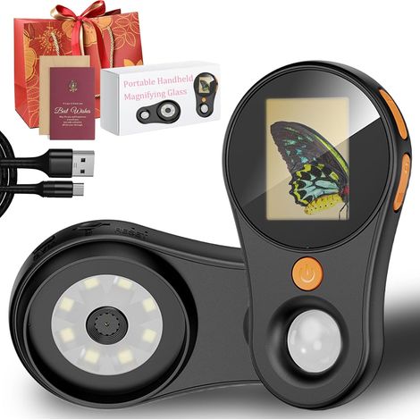 Loupe portable de poche, microscope numérique avec écran IPS 2 pouces, grossissement 500x et caméra 2 MP – USB portable (dernier modèle 2025) (1/5)