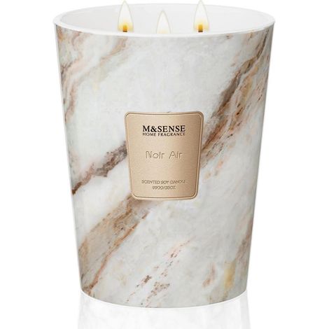 Grande bougie parfumée 990g avec 3 mèches Cire de soja naturelle 150h de combustion Idée cadeau