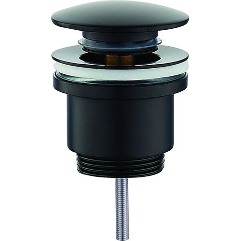 Desagüe clic-clac redondo negro matte clic-clac Damast 16661  Negro mate