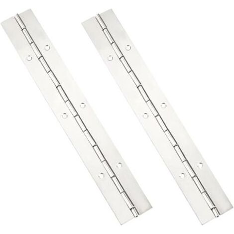 2 Pièces Charnières de Piano, Charnière de Porte en INOX, Charnière Continue, Charnières D'armoire, 400mm (16 Inch) (1/5)