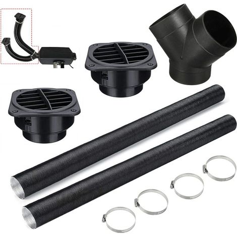 RHAFAYRE 1 Ensemble de Conduit de Tuyau de Chauffage Automatique de Voiture Évent d’air à Diamètre 75Mm Avec Y Pièce Pinces de Tuyau de Sortie d'air Chaud Ensemble pour Chauffage de Stationnement (1/5)