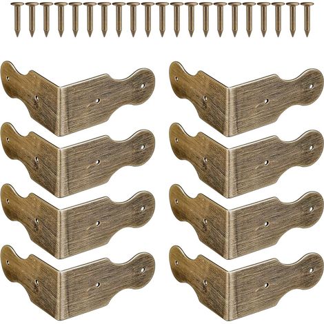 Set of 8 vintage corner protectors - Bronze (1/5)