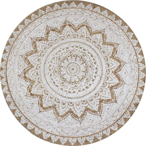 Tapis Jute tressé imprimé 150 cm rond DEC023928 (1/5)