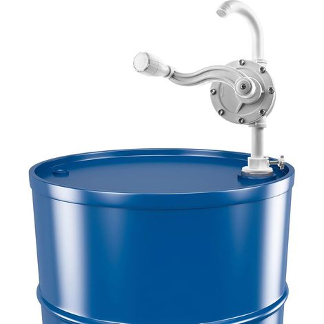 Rosvola Fasspumpe, Handkurbelpumpe, 30 l/min, rotierende manuelle Kurbeltrommel aus Aluminiumlegierung, Tank-Handpumpe, manuelle Kraftstoffpumpe