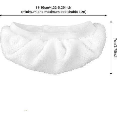 Set mit 8 universellen Mikrofaserbezügen für Dampfreiniger – waschbar und wiederverwendbar – kompatibel mit SC2, SC3, SC4 und SC5 – Weiß