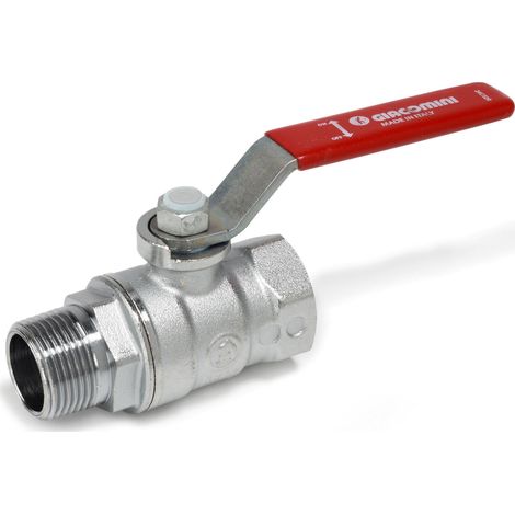 Giacomini Valve Water R254DL Robinet d'eau Rouge 1 pouce (1/2)
