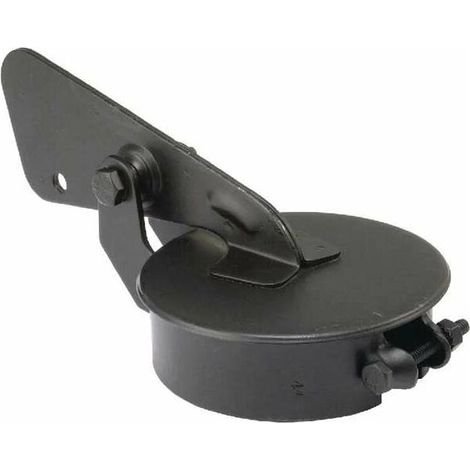 Clapet pot échappement anti pluie bouchon tracteur diamètre 101,6mm compatible john deere noir Tube Capuchon Protection Etanche