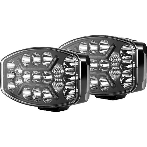 Faro da lavoro, tipo di luce mista, design impermeabile, 2 luci stroboscopiche DRL ambra (1/2)