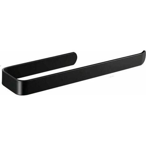 Self-adhesive stainless steel towel rail for bathroom and kitchen - 33.5 cm - Black - self-adhesive (1/5)