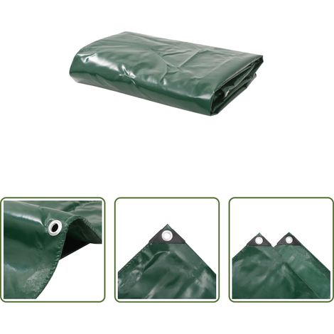 vidaXL Witterungsschutz - Abdeckplane 650 g/m² 3,5 x 5 m Grün (1/5)