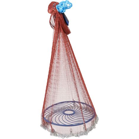 Épuisette de pêche à lancer à la main, robuste, avec chaîne et disque volant, pour étang et lac. (1/5)