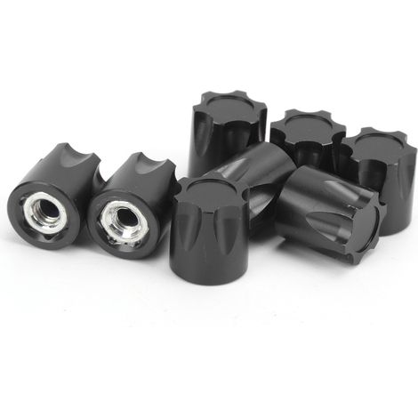 8 pièces Bouchons de Jante RC Noir pour Modèles 1/10 Traxxas Axial SCX10 D90 HSP - Adaptateurs Écrous M4 (1/5)