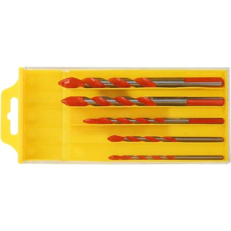 Perceuse en alliage 5 pièces/7 pièces, perceuse hélicoïdale avec alliage dur, perceuse multifonctionnelle avec poignée triangulaire pour perceuse électrique à main(4-10mm(5pcs)) (1/5)
