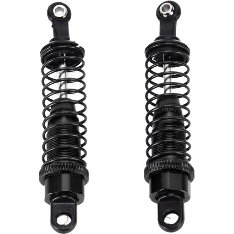 2 Amortisseurs RC 4x4, Damper en Alliage d'Aluminium pour Monster Radiocommandé 1/16 (Noir) (1/5)