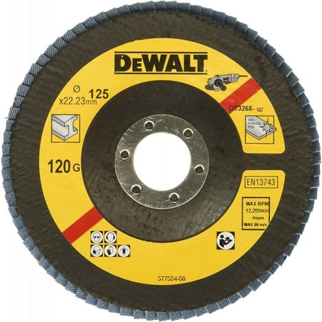 Disque à lamelles Dewalt type 29 - grain 120 ø 125 mm (1/2)