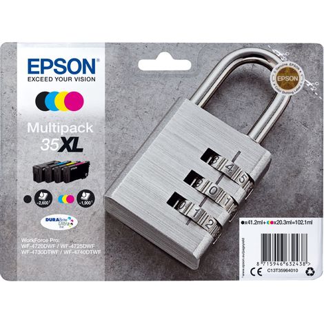 Epson Padlock C13T35964020 cartouche d'encre 1 pièce(s) Original Rendement élevé (XL) Noir, Cyan, Magenta, Jaune (1/3)