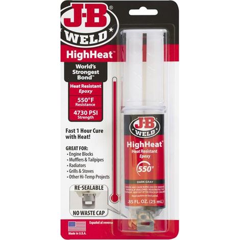 JB Weld Highheat Epoxy Syringe Heat-resistant Epoxy Adhesive 25ml