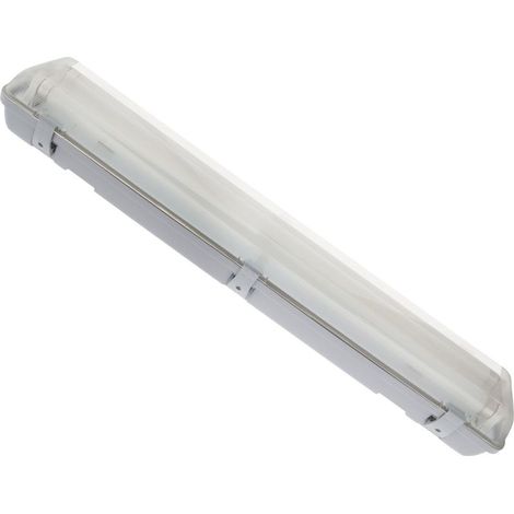 Réglette étanche IP65 65cm 2x18W – Tube T8 G13 – Température de couleur 4000K – Flux lumineux 2700 lumens – Installation rapide (1/5)