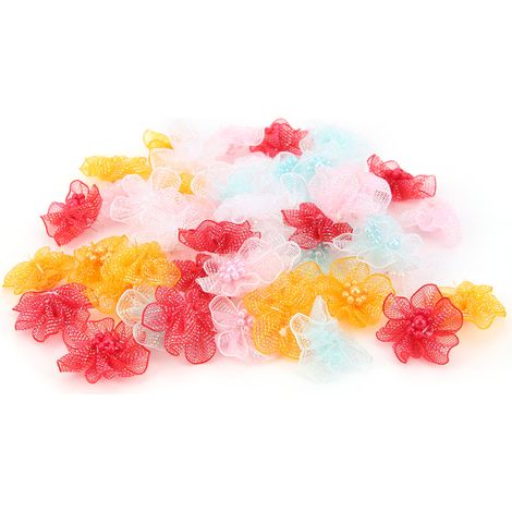 50 Stück DIY-Blumendekoration, bunte künstliche handgefertigte Accessoires für Zuhause, Hochzeit, Party und Auto (1/5)