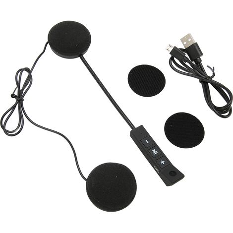 Écouteurs Bluetooth 5.0 pour casque de moto avec micro intégré, appels HD, réduction du bruit et 3 boutons de charge. (1/5)