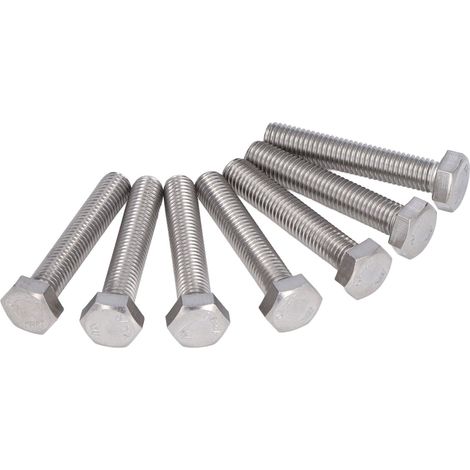20 Vis à tête hexagonale en acier inoxydable A2 M10 x 1,5 mm - Filetage total - Longueur 50 mm - Lot de 20 (1/5)