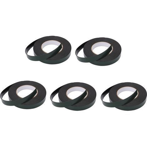Lot de 5 rubans adhésifs double face multifonctionnels en mousse PE, imperméables et de 1 mm d'épaisseur, largeur 20 mm. (1/5)