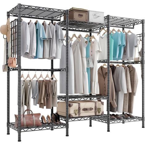 HOKEEPER Organisateur de penderie en fil métallique multi-zones