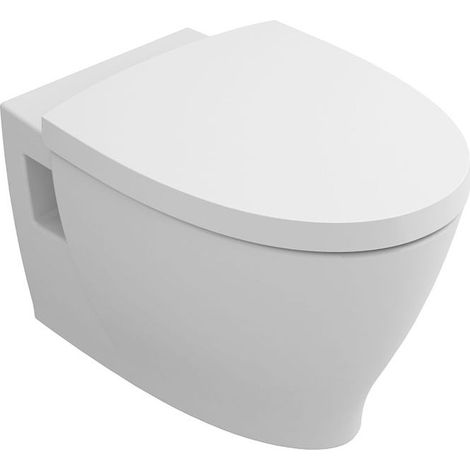 Abattant frein de chute pour WC suspendu – Plastique renforcé – Installation facile avec fixations incluses – Dimensions 45 x 37 cm – Anconetti