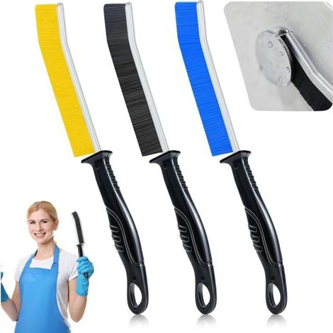 3pcs Brosse Joint Carrelage, Brosse de Nettoyage des Fentes, brosses à Poils durs, pour Le Nettoyage de la Maison avec Manche Long,pour Toilettes, Cuisine, crevasses, fenêtres, Portes (1/5)