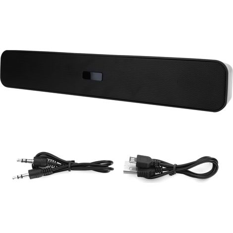 Enceinte Bluetooth Sans Fil - Haut-Parleur Stéréo Avec Réduction De Bruit - Support Carte Mémoire Et Clé Usb - Pour Bureau Et Maison - Noir (1/5)