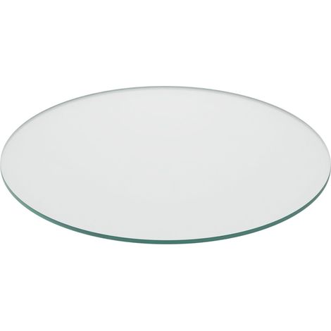 Plaque en verre de sécurité trempé, pour table et cheminée, ronde, Ø 50 cm, 8 mm d'épaisseur, transparente (1/5)