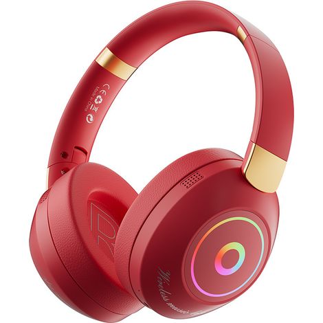 Casque Bluetooth, casque Bluetooth sans fil, casque Bluetooth avec microphone, casque supra-auriculaire sans fil avec basses profondes, charge rapide pour voyage, bureau, maison (1/4)