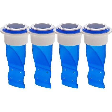 Valvola di non ritorno, sifone per lavabo regolabile in silicone, adatto per tubature idrauliche di bagno e cucina (blu 4) (1/4)
