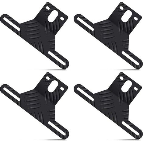 Support de plaque d'immatriculation en aluminium pour remorque (4 pièces) avec support de feu pour remorques, camions, voitures (1/5)