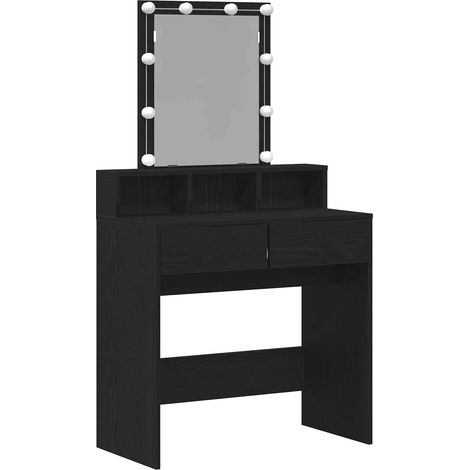 Maison Exclusive - Tavolo da Trucco con cassetto Rovere nero 80 x 41 x 144.5 cm