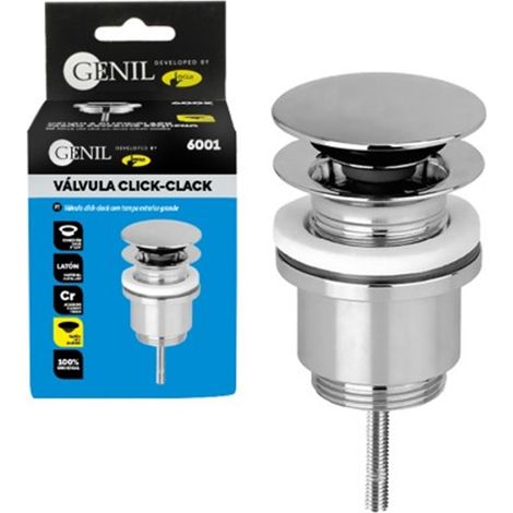 Robinet clic-clac universel à grand bouchon - 1 1/4", GENIL.