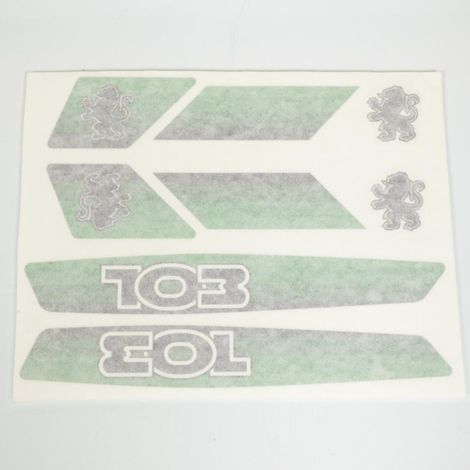 Bogen 8 Aufkleber Sticker für Moped Peugeot 103 grün / schwarz