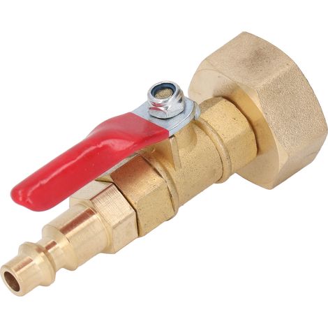 Adaptateur de purge d'hivernage en laiton, raccord rapide mâle 1/4 po, filetage GHT mâle 3/4 po, joints d'irrigation de jardin pour VR et yachts, femelle (1/5)
