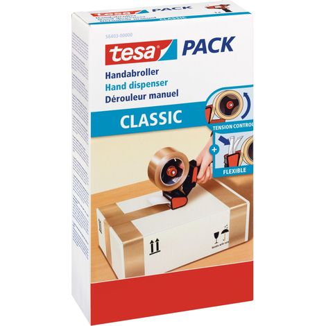 tesa 56403 Dispenser Manuale CLASSIC - Dispenser Manuale per Nastri per l'Imballaggio fino a 50 mm di Larghezza (1/4)