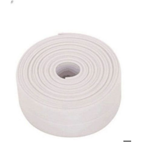 Joint étanchéité auto adhésif - Anti moisissure Flexible - Cuisine salle de bain - Blanc 2 pièces