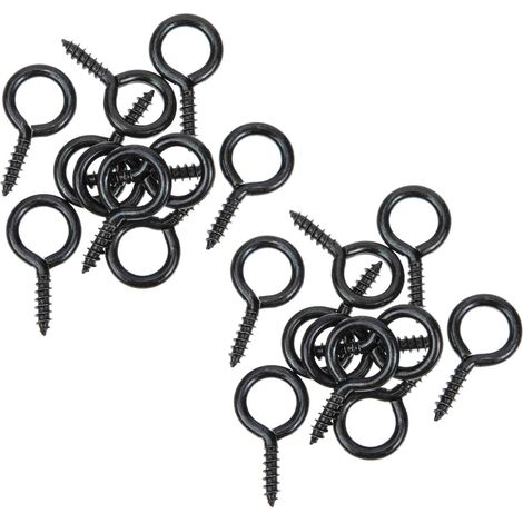 30 crochets à œillet fer noir pour arrimage et extérieur (1/5)