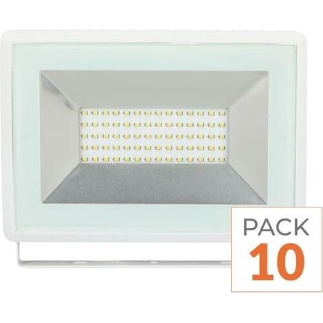 Projecteur LED Extérieur 50W IP65 BLANC IK06 (Pack de 10) - Blan
