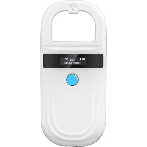 Lecteur d'identification d'animal de compagnie, scanner de puce rechargeable, lecteur portable RFID EMID avec affichage d'étiquette pour animaux (1/4)