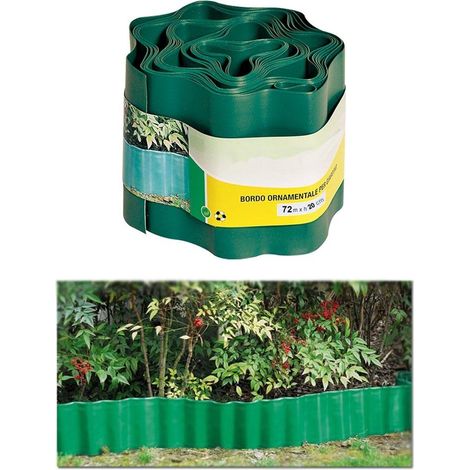 Multipack 8 pz bordo ornamentale per giardino verde pe rinforzato in rotolo