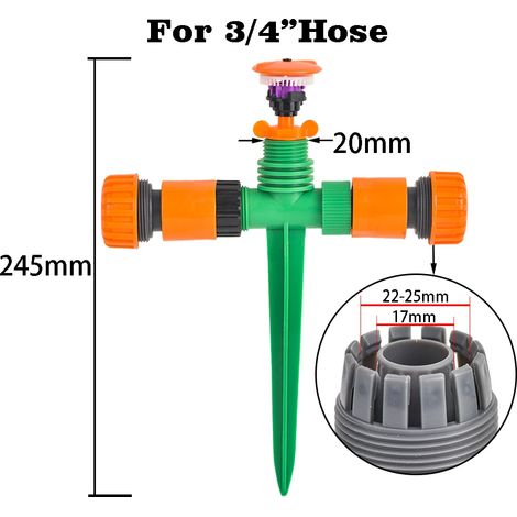 (F) Buses d'arrosage rotatives à 360 degrés, filetage mâle 1/2", pour l'irrigation de jardin et d'agriculture (1/5)