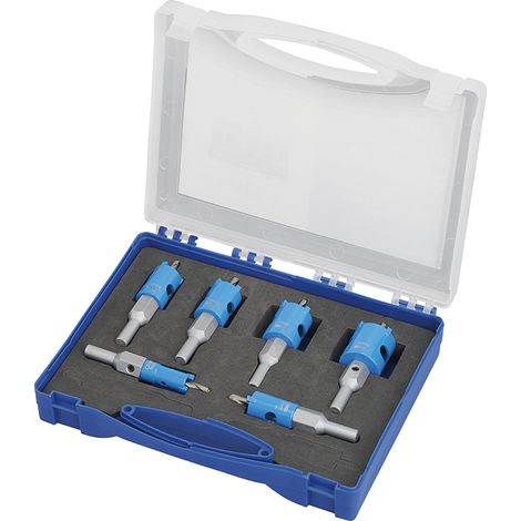 Set mit 6 Hartmetall-Lochschneidern fur den Bau 16ÔÇô35 mm Fervi p076/006s