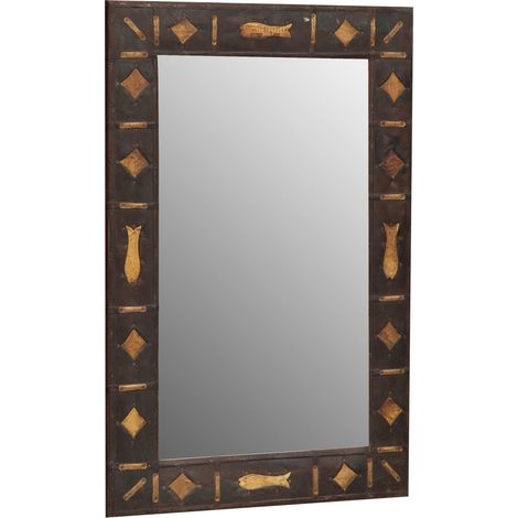 Biscottini Miroir Vintage 95x60 cm, Miroir Mural Salle de Bain et Chambre à Coucher, Miroir d'entrée