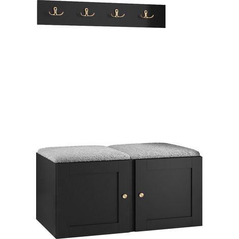 Conjunto para recibidor Hartford 376, Abriamo 6, 0x0x0cm, MDF, Aglomerado laminado, Tapiz, Colocada, Montada en la pared