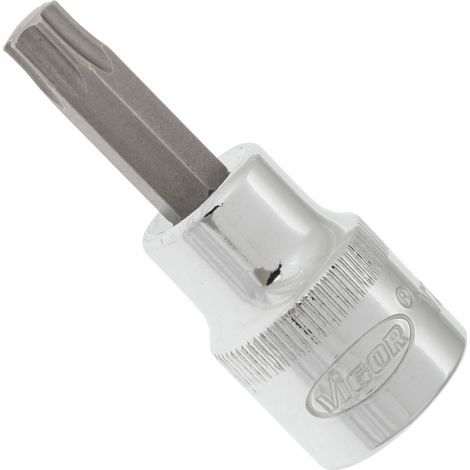 VIGOR TX Schraubendreher-Einsatz V2298N Vierkant hohl 10 mm (3/8 Zoll) Innen TX Profil T40 (1/4)