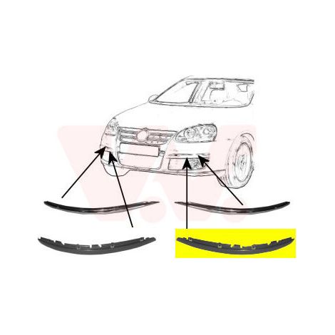 Moulure de pare-choc inférieure à peindre avant gauche Volkswagen Golf 5 SW 2007-2009